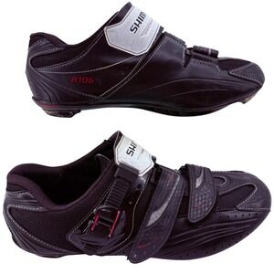 Shimano R106 Cycling Shoes Mens EU 45 Black Road Bike Clipless SPD